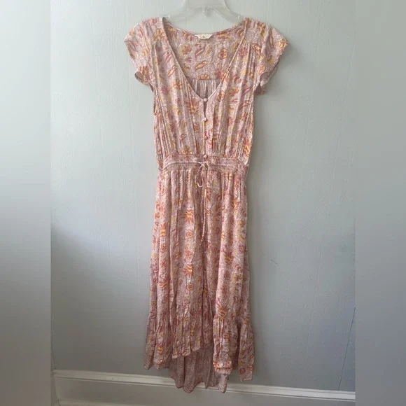 Lucky Brand Pink Floral Felice High-low Midi Dress (size S) - Picture 4 of 12